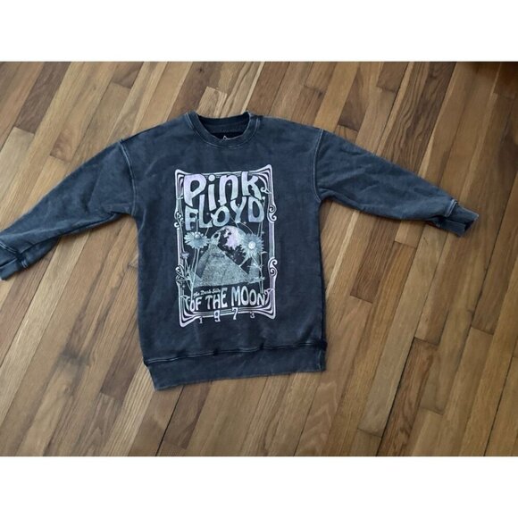 Pink Floyd Dark Side Of the Moon Gray Large Sweater Distressed Look - Picture 1 of 6